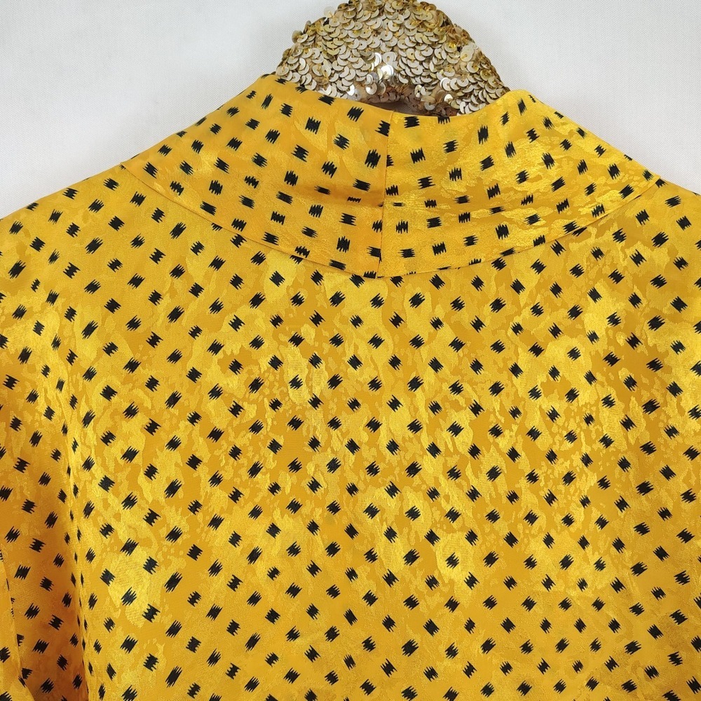 Vintage 80s 90s Russ Yellow Womens Yellow Plus Size Geometric Top - Picture 6 of 7